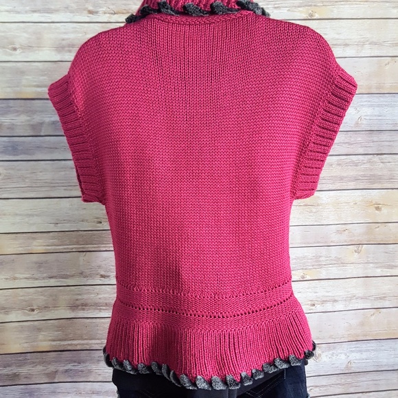 Chic-Knits open cardigan with faux fur trim - Picture 2 of 7